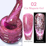 Gold Reflective Moonlight Gel Nail Polish Cat Magnetic Aurora Spar Glitter Semi-Permanant Varnish Nail Art Magnetic