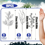 18Pcs Artificial Berry Branch Chritsmas Decoration Chritsmas Tree Ornaments for Home Decor Navidad New Year 2025 Decor Accessory