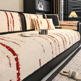 1PC Sofa Cushion Winter Thickened New Non-slip Light Luxury One-piece Plush Seat Cushion Cover Towel Home Textile