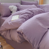 Huafu Ge Washed Cotton Four Piece Set, Non All Cotton Bedding, Pure Cotton Bedding, Bed Sheets, Duvet Covers, Bedding Products