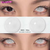 1 Pair Cat Eyes Crazy Lenses Vampire Lenses for Halloween Cosplay Eye Contacts White Lenses Anime Black Colored Lenses