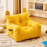 Solid Color Sofa Chair Cartoon Seat Children Sofa Lazy Cat Bean Bag Environ Mentally Friendly Portable Sofa Bedroom Furniture