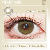 14.5mm Colored Contacts Half-Yearly 2pcs High Moisture Forest Green Soft Lenses Fashion