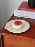 French Relief Dessert Plate Ins Retro Breakfast Bread Plates Household Versatile Dining Disc Milk Tea Colored Ceramic Tableware
