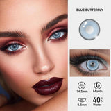 2pcs/pair New Cosplay Contact Lenses for Eyes Makeup Pupils Cosmetics Blue Eye Color Lenses for Myopia Lens 14.2/14.5mm