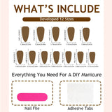 Almond Press on Fake Nails 3D Ripple Star False Nails Blue Smudge Detachable Full Cover Nails Tips 3D Shell Pearl Acrylic Nail