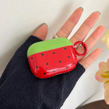 New Lovely Summer Watermelon Gloss Silicone Earphone Case for AirPods 4 AirPods Pro 2 AirPods 1 2 3 Soft Cover With Keychain