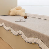 Irregular Lace Sofa Cushion All Season Universal Anti Slip Bay Window Cushions Living Room Sofa Cover Pillowcase