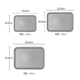Square Stainless Steel Plate Retro Food Trays Dessert Steak Breakfast Trays Dinner Plates Kitchenware Hotel Supply