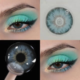 Green Gray Color Contact Lenses Yearly Use Small Pupils 14.2mm Natural Eye Contacts Beauty Makeup Cosmetic