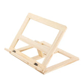 1pc Foldable Wood Bookends Cookbook Holder Rack Wooden Reading Book Support Stand Holders Tablet PC