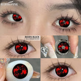 1Pair Cosplay White Color Contact Lenses Halloween Scary Contact Lenses Crazy Red Eye Makeup Lenses Black Beauty Pupils