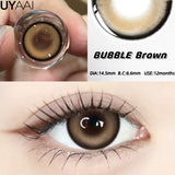 New 1pair Colored Contact Lenses for Eyes Blue Natural Look Brown Eye Lenses Cosmetic Beauty Pupils