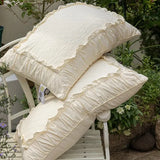 Adult U-Shaped Pillow with Embroidered Lace Neck Support for Side Sleeping Home Use Or Student Dormitory Non-Porous Design