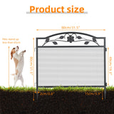 5pcs Heavy Duty Metal Garden Fence Decorative Fencing Panel for Pathway Entry