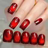 10ml Only Green Glass Bead Cat Magnetic Gel Nail Polish Guava Soda Grape Iced Crystal Salon Soak Off Gel Manicure