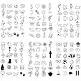 138 Patterns 15 Days Temporary Tattoo Stickers Waterproof 15 Days Tattoo Cute Small Fresh Pattern Fake Tattoos