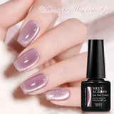 7ml Moonlight Magnetic Gel Nail Polish - Galaxy Effect,Soak-Off UV LED Glitter Gel for Shiny and Elegant Manicure