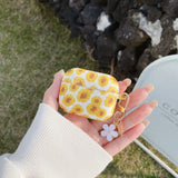 Flower Print Earphone Case For Apple AirPods 4 New Funda Silicone Cover For AirPods Pro 2 3 1 Matte Sunflower Soft Cases Coque
