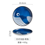 Japanese Ceramic Plate Household Turnip Plate Deep Plates Shallow Plate Turnip Dish Restaurant Hotel Creative Tableware Cooking
