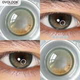 2pcs Gradient Green Contact Lenses Natural Color Pupils Coffee Pearl Lenses Makeup Color Eye Lenses Brown Lens Gray Lens