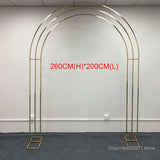 1pcs/3pcs Shining Gold Mirror Chuppah Acrylic Backdrop Stand for Wedding Decoration Flower Stand Walkway Pillar 2M/2.4M Tall