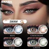 1 Pair SWAN Series Big Eyes of Natural Contact Color Contact Lenses for Colorful Eyes Beauty Contact Lenses for Eyes
