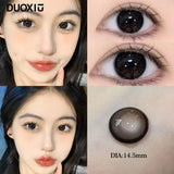 1Pair Colored Beauty pupils Makeup Lenses  High Quality Myopia Eyes Black Eye Grey Contact Lenses 1 Yearly