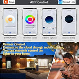 Tuya Dimmable Outdoor Wall Light,Smart RGBCW Porch Lights,IP65 Waterproof for Garden Decor, DIY Lighting,Work with Alexa, Google