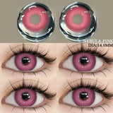 Colored Contact Lenses 2pcs Purple Contact Lenses Anime Cosplay Contact Eye Lenses Halloween Beauty Makeup Color Lens