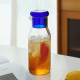 Minimalist Glass Water Bottle with Lid Home Use High Temperature Resistance Kitchen Drink Items Lemon Cold Water Kettle Jug Gift