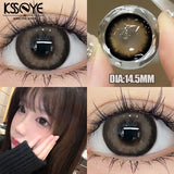 1 Pair New Natural Contact Lenses for Eyes Soft Brown Lenses Myopia Degree -0.00to-8.00 Beauty Pupil Makeup Free Shipping