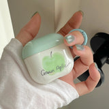 A Green Apple + Ring Case Suitable for Apple for Airpodspro2 Case/For Airpodspro Case/For Airpods4 Case/For Airpods3 Case/For Airpods2 Case/Fashion Women's Headphone Case/Casual Headphone Case/