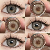 Color Contact Lenses for Eyes Gray Lense Brown Contact Blue Eyes Lenses Colorful Makeup Contact Lens Yearly 2pcs/pair