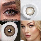 NEW Natural Color Contact Lenses for Eyes MAYKHIE Lenses 14.2mm Beautiful Pupil Brown Soft Eye Contacts