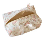 Bow Cosmetic Bag Ins Style Large Capacity Toiletry Bag Portable Cosmetics and Skin Care Product Storage Bag