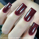 Gel Nail Polish Single Bottle - Long-Lasting Glossy Cherry Red, High Saturation Shine, 15ml Per Bottle, Gentle Formula, Does Not Damage Nails,