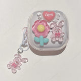 Cute Cartoon Clear Earbuds Cover For Samsung Galaxy Buds 2 Pro Buds FE Live Buds2 Pro Buzz 2 Pro buzz2 Case Lovely Bracele Funda