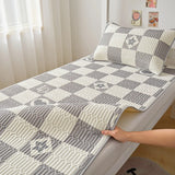 Rainbow Print Latex Cooling Bed Mat for Single Double Bed Summer Breathable Ice Silk Bed Pad Dormitory Soft Cool Sleeping Mat