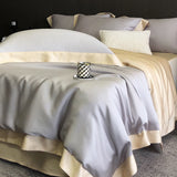 4Pcs Natural Bamboo Fiber Super Soft Silky Cool Feeling Skin-friendly Bedding Set Duvet Cover Bed Sheet/Fitted Sheet Pillowcases