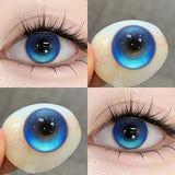 1 Pair Colored Contacts with Diopter Blue Green Red Pupils Beauty Korean Lenses Circle Brown Lenses Yearly New