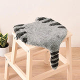 Cute Tufting Cat Tail Seat Mat Cushion Soft Fluffy Cartoon Stool Chair Sofa Pad Decoration Home Office Decor 57x36cm