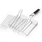 BBQ Tools Folding Fish Grill Basket Extra Large Detachable BBQ Rack Thicken with Handle Barbecue Mesh Mat Camping