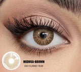 1Pair Natural Contact Lenses Brown Lens 14.2mm Diameter Korean Lenses Colored Contact Lens Beauty Pupil Natural Contact