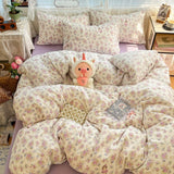New Student Season Item Quilt Cover  A Fresh and Oxygen-rich Double-layer Gauze Printed Duvet Cover Skin-friendly Bedding