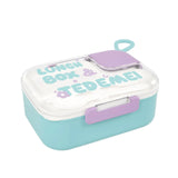 Stainless Steel Lunch Box,Portable Bento Box with Spoon, Plastic Bento Box Kids with Handle, Microwavable Food Container