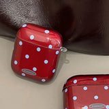 Polka Dot Protecitve Case For AirPods 4 Pro 2 Premium Sleeve Cover For AirPods 3 4th Generation Case with Heart Keychain Pendant