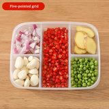 4/5/6 Grid Refrigerator Food Storage Box Food Organizer Ginger Onion Garlic Dispenser Household Food Storage Containers