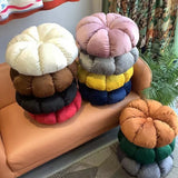Decorative Pumpkin Cushion Activity Velvet Nordic Ins Sofa Seat Backrest Orange Pillow for Living Room Home Decoration 40*40cm