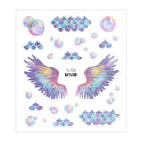 3D Fairy Butterfly Wings Shiny Tattoo Sticker Waterproof Eyes Face Body Art Fake Tattoos For Women Makeup Dance Music Festival